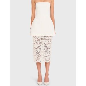 Amanda Uprichard Jada Dress M Ivory